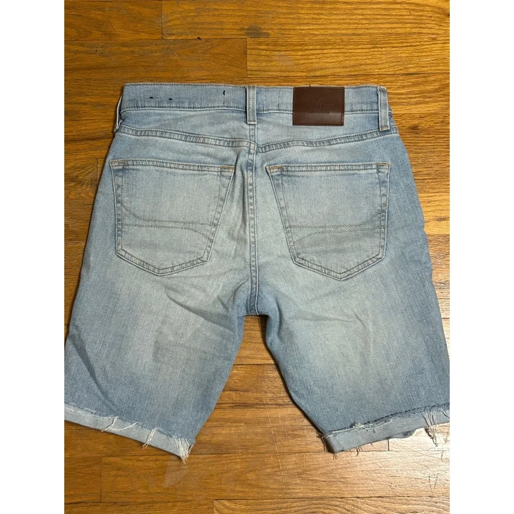 Hollister Epic Flex Distressed Denim Shorts Womens Size 28 High Rise Jean Shorts